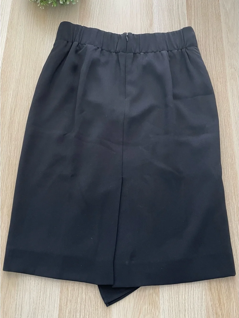 J. Crew Black Ruffle-Detail Pencil Skirt